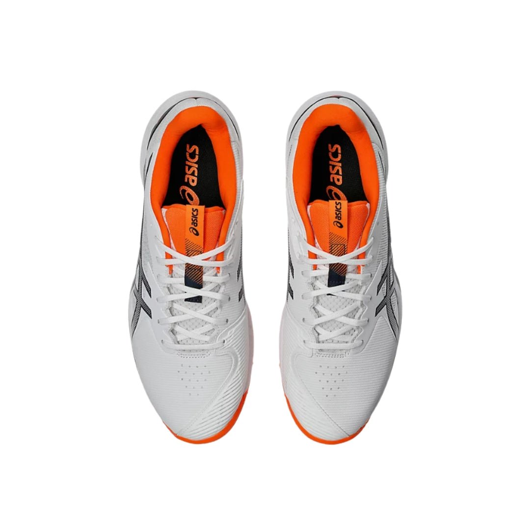 Asics Field Speed Cricket Shoes White/ Orange 25 - The Cricket & Football Warehouse