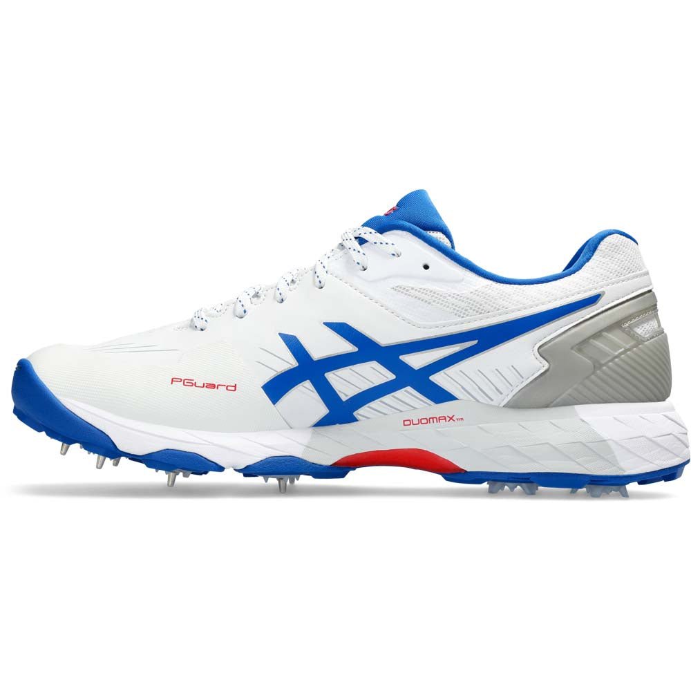 Asics Gel 350 Not Out Spike White/Blue - The Cricket Warehouse