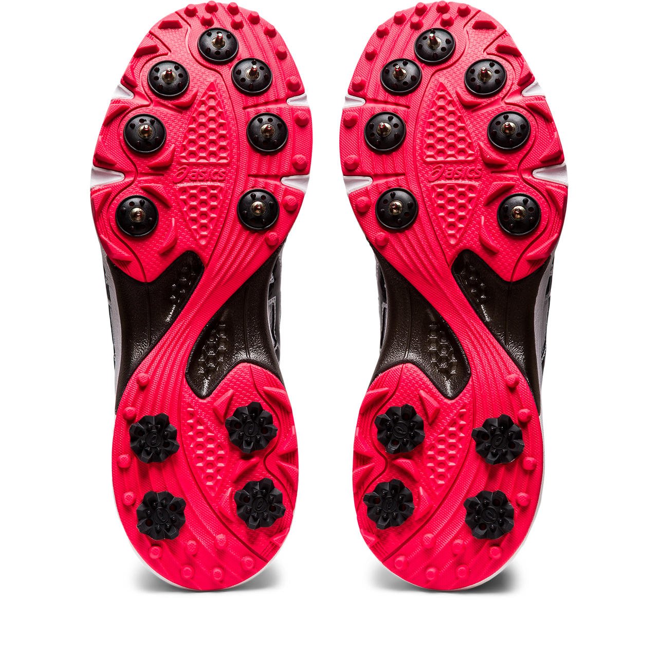 Asics Gel Gully 7 Cricket Spikes White/Red - The Cricket Warehouse