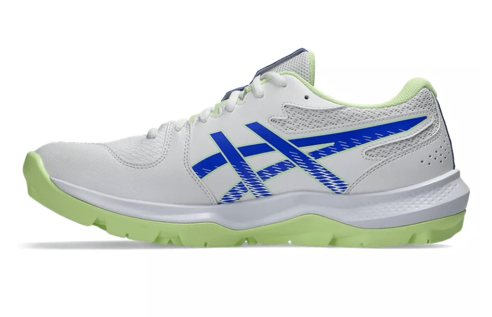 Asics Gel Peake 3 Cricket Rubbers White/Neon Blue - The Cricket & Football Warehouse