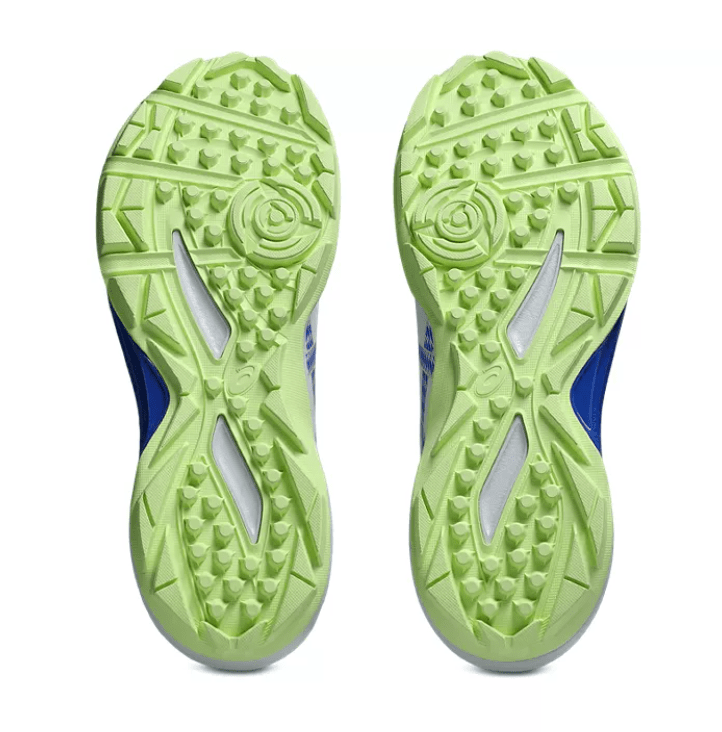 Asics Gel Peake 3 Cricket Rubbers White/Neon Blue - The Cricket & Football Warehouse