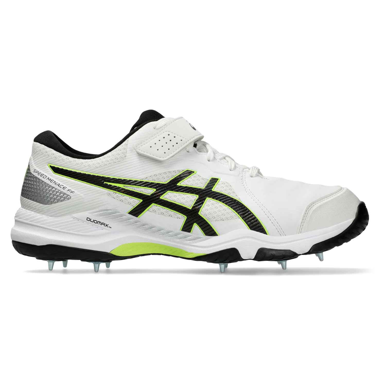 Asics Speed Menace Cricket Spikes White Black Cricket Shoes