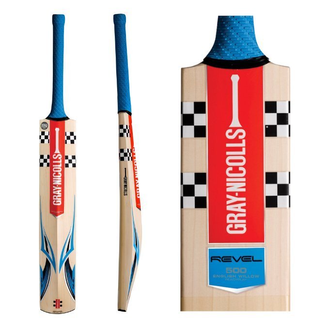 Gray - Nicolls Revel 500 Readyplay Junior Cricket Bat - The Cricket Warehouse