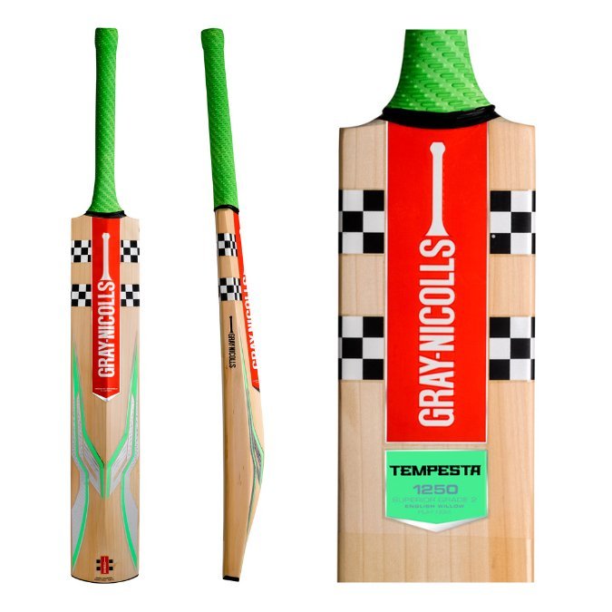 Gray - Nicolls Tempesta 1250 PLAY NOW Junior Cricket Bat - The Cricket Warehouse