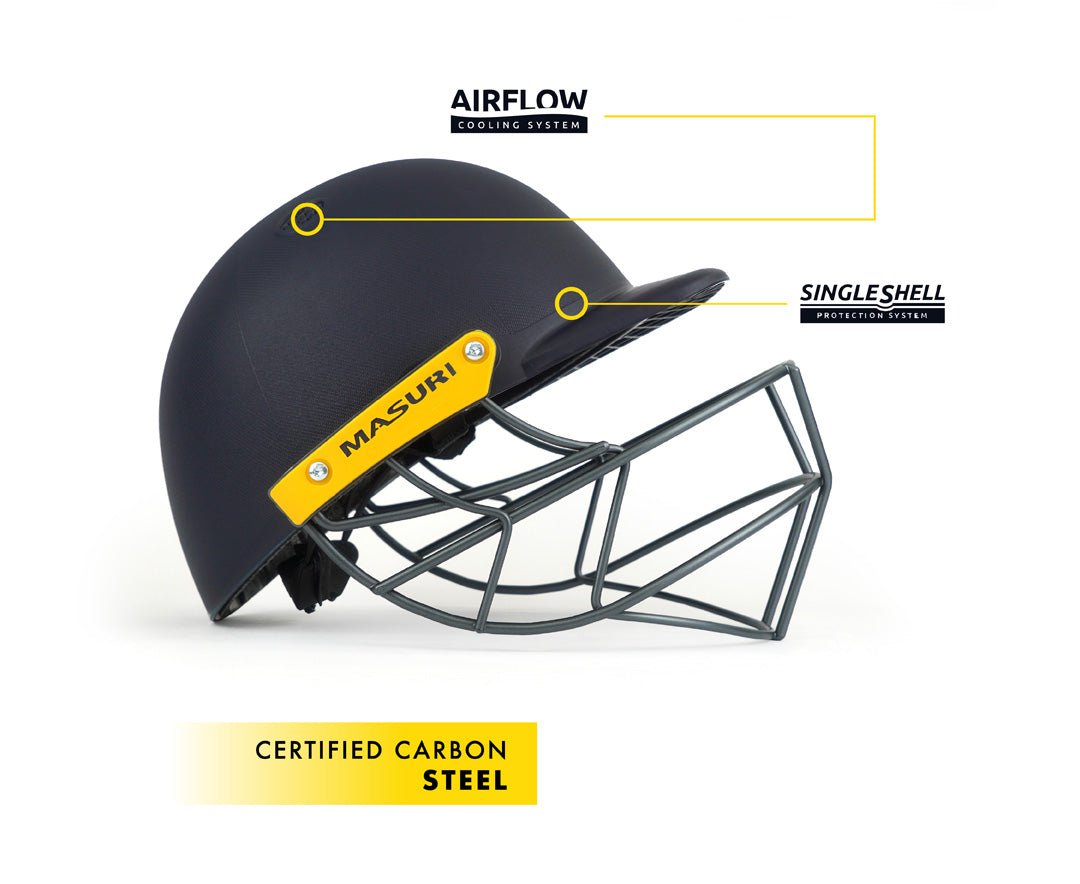 Masuri C-Line Senior Cricket Helmet with Neck Guard - The Cricket & Football Warehouse