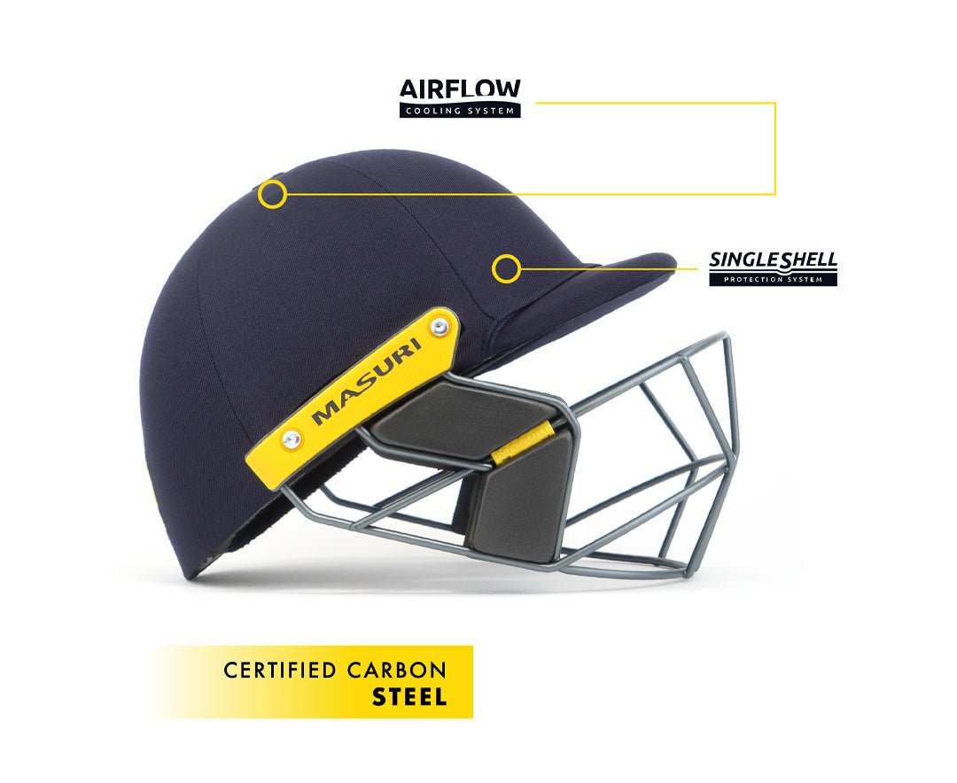 Masuri T-Line Junior Cricket Helmet with Neck Guard - The Cricket & Football Warehouse