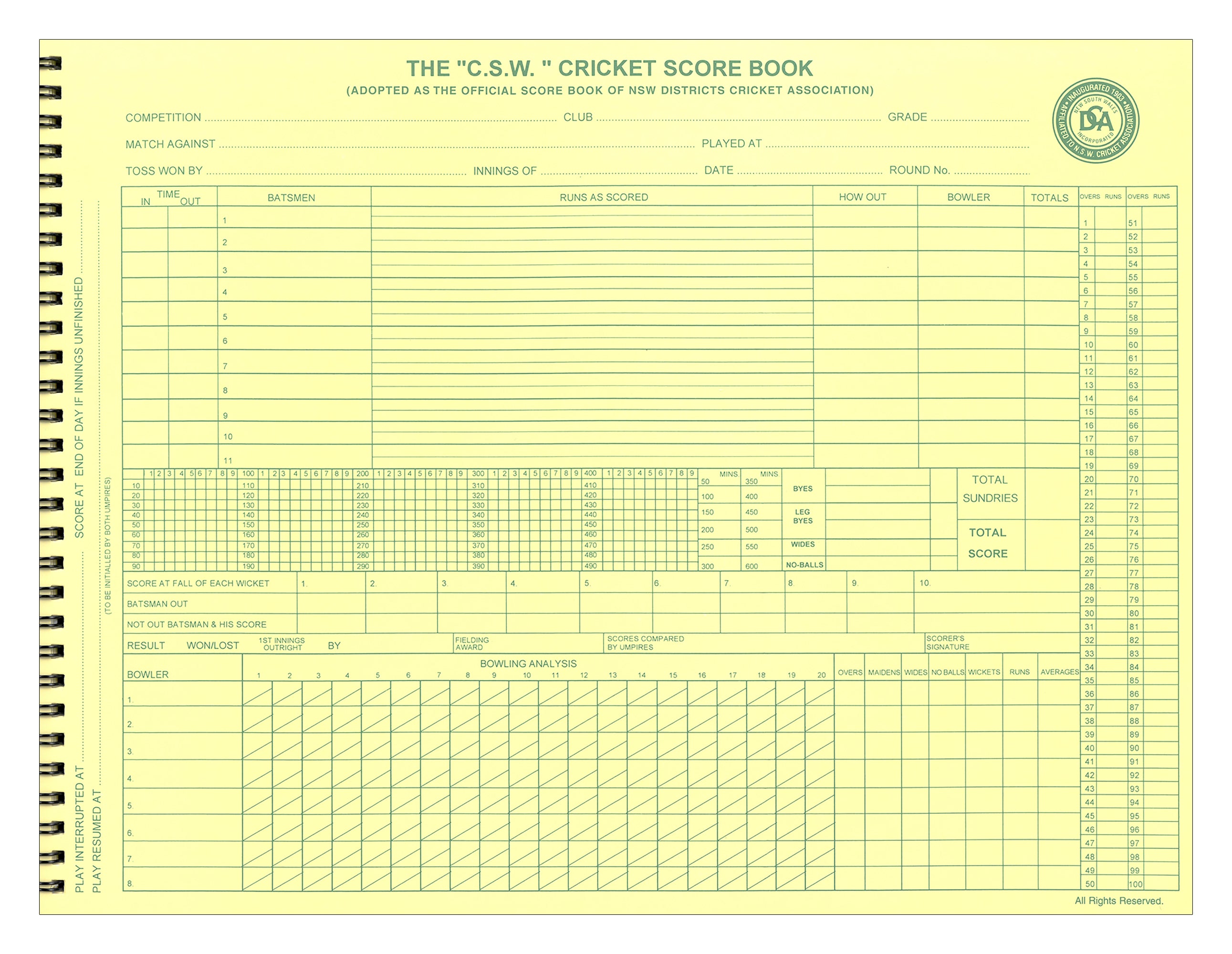 Collins - Scorebook