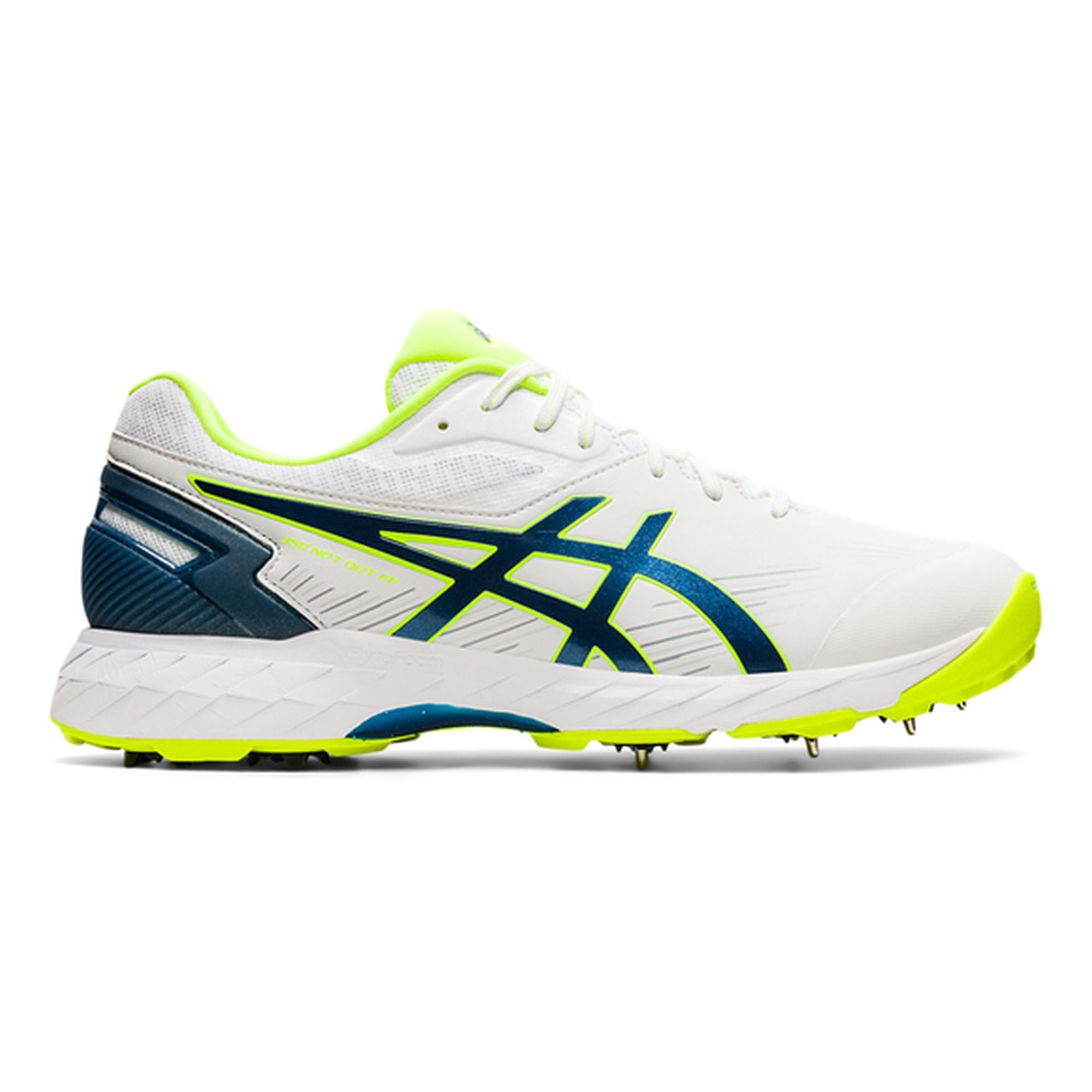 Asics Gel 350 Not Out Cricket Spikes Blue/Yellow - The Cricket Warehouse