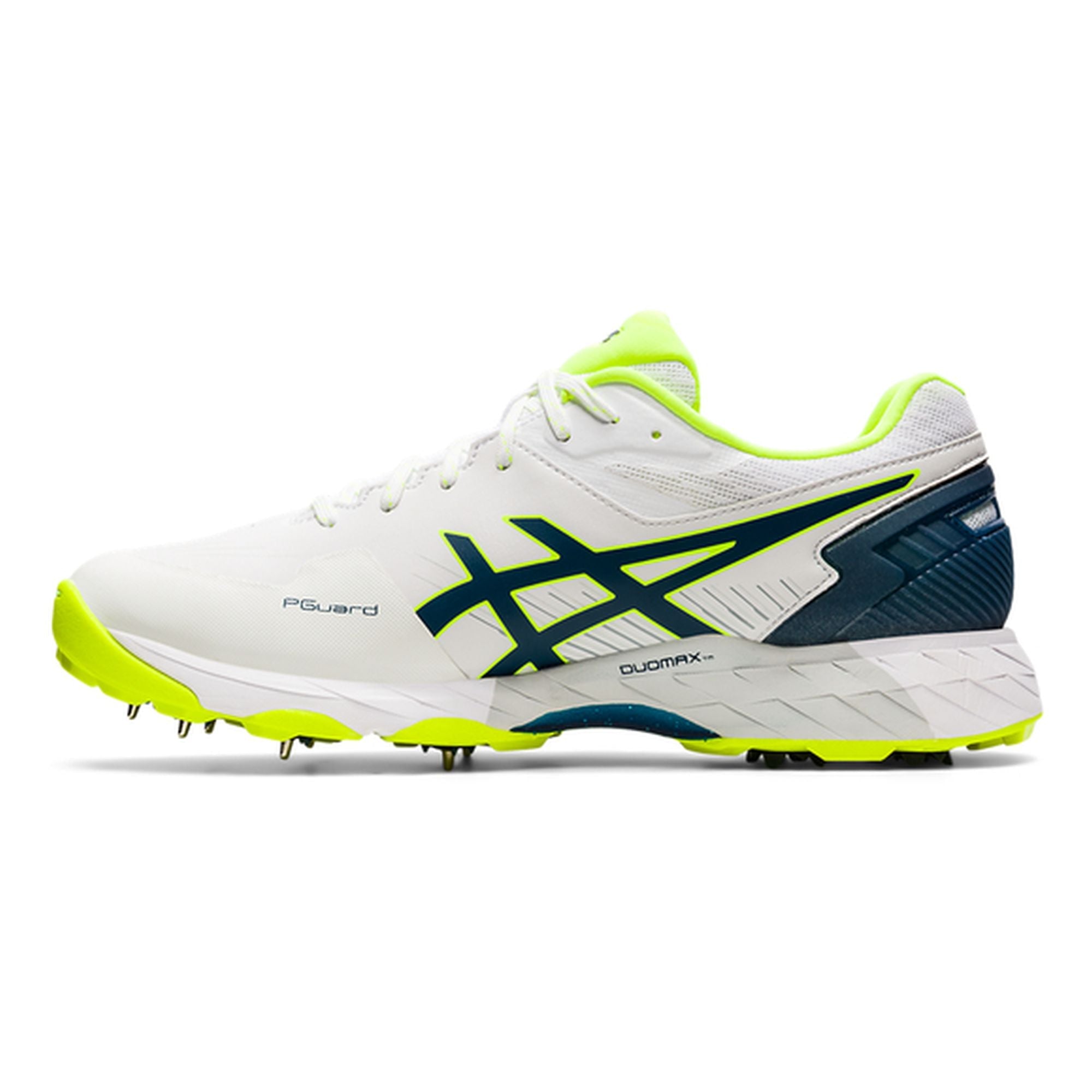 Asics Gel 350 Not Out Cricket Spikes Blue/Yellow - The Cricket Warehouse