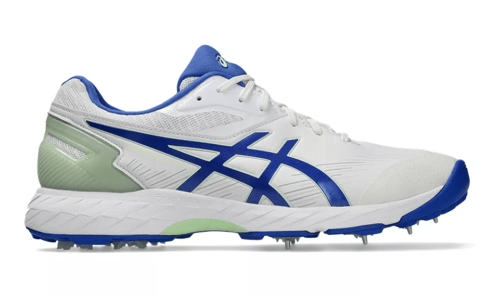 Asics Gel 350 Not Out FF - White/Neon Blue - The Cricket & Football Warehouse