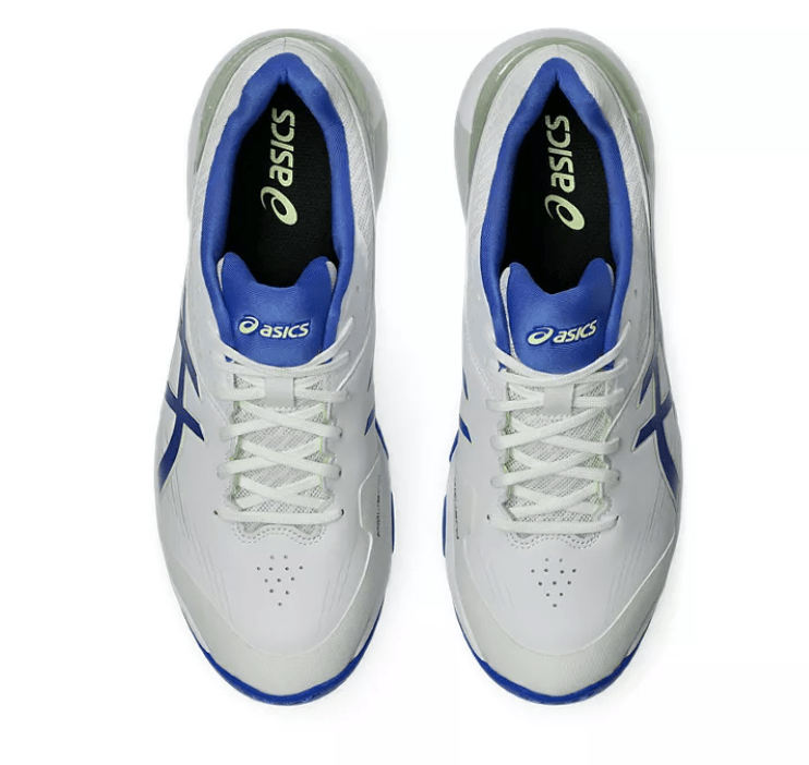 Asics Gel 350 Not Out FF - White/Neon Blue - The Cricket & Football Warehouse