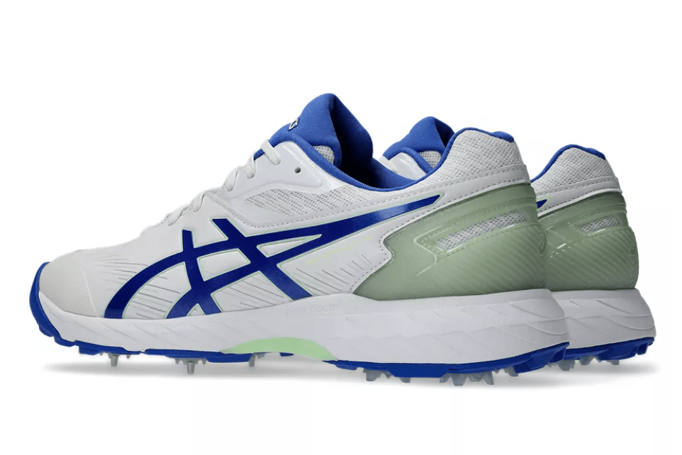 Asics Gel 350 Not Out FF - White/Neon Blue - The Cricket & Football Warehouse