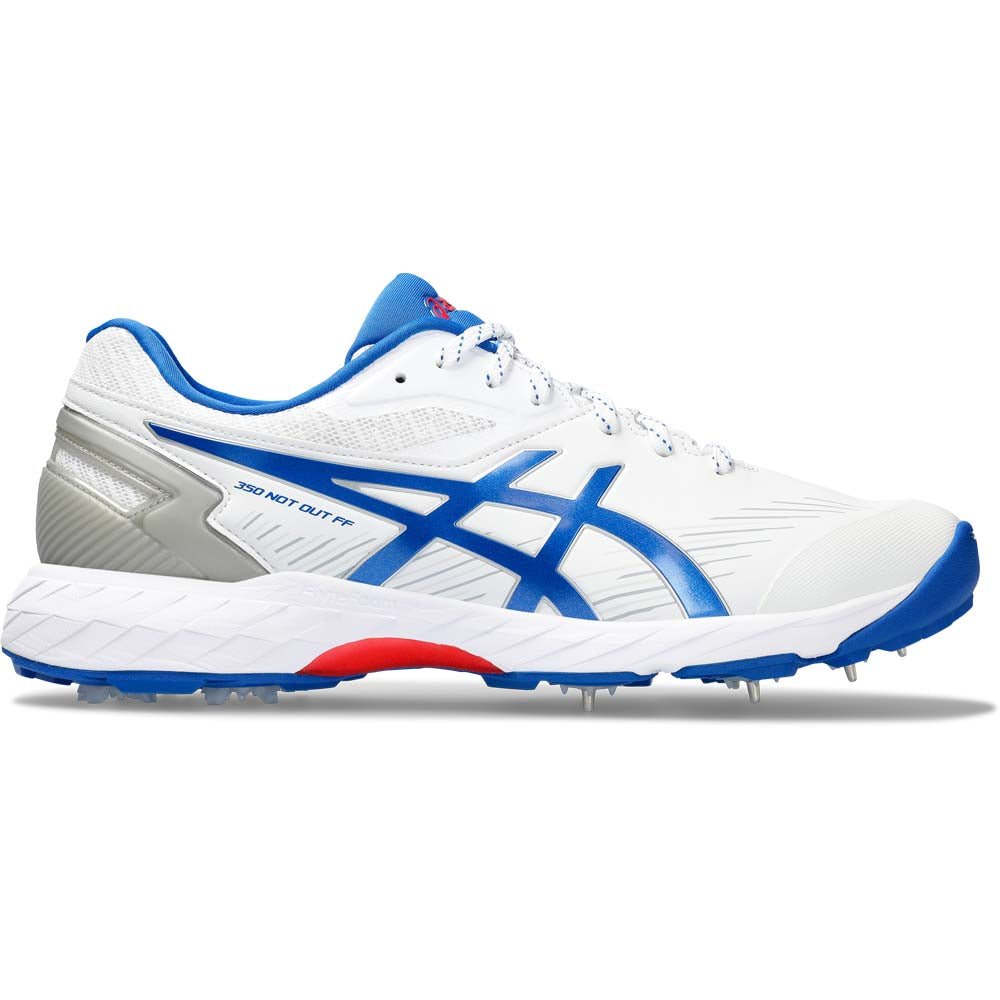 Asics Gel 350 Not Out Spike White/Blue - The Cricket Warehouse