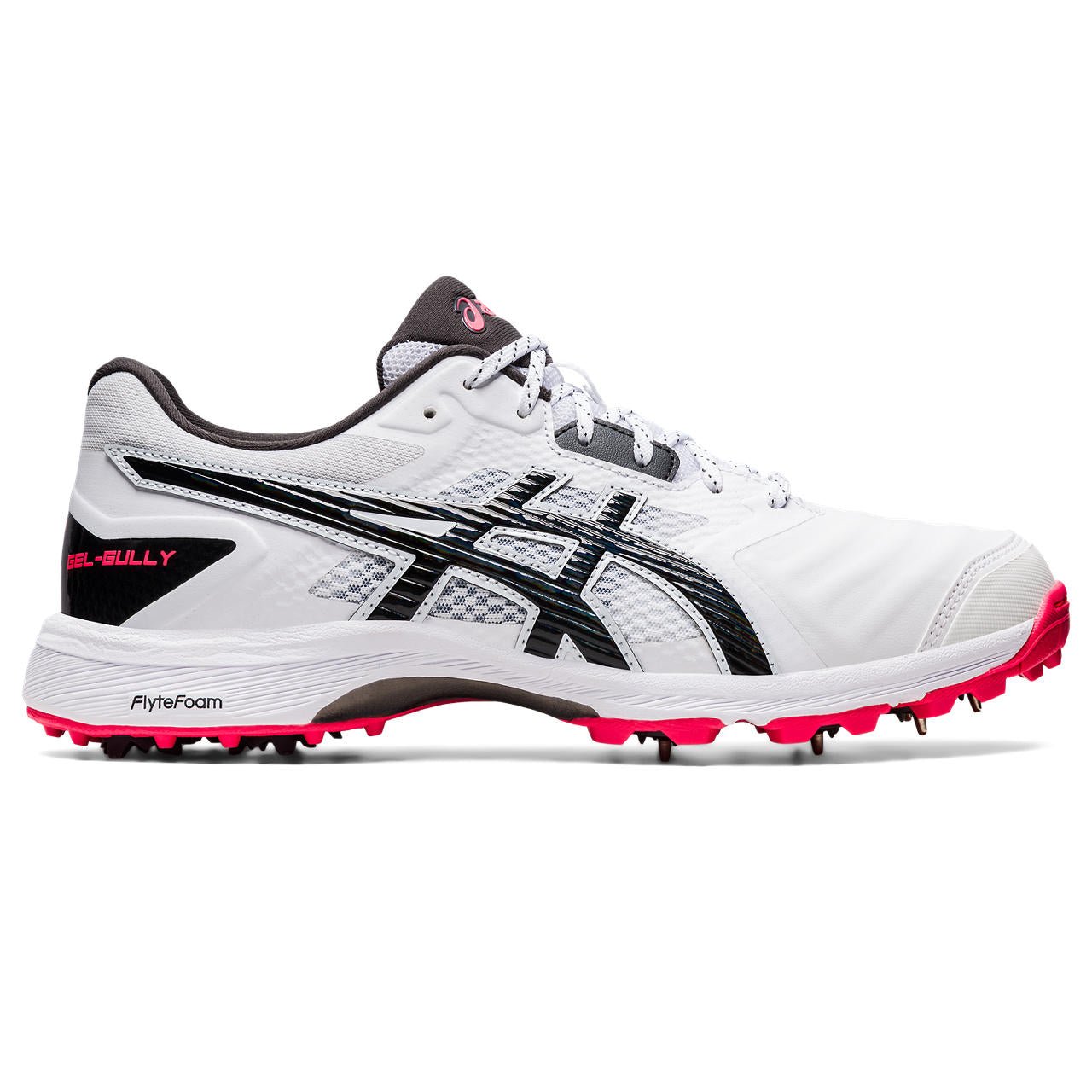Asics Gel Gully 7 Cricket Spikes White/Red - The Cricket Warehouse