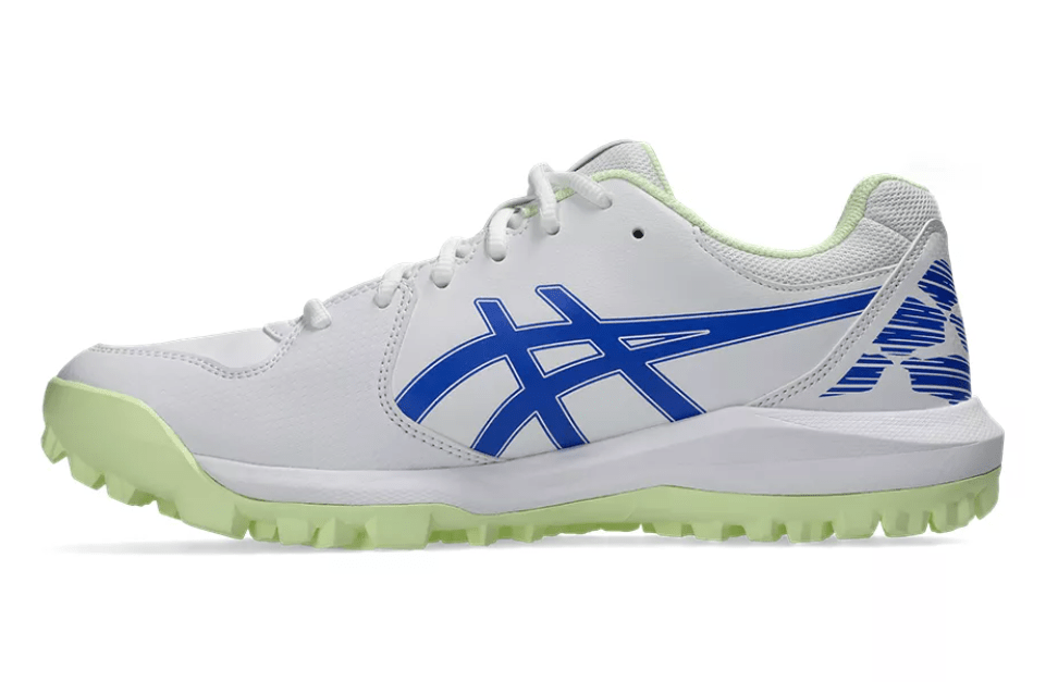 Asics Gel Lethal Field 2 Cricket Rubbers White/Neon Blue - The Cricket & Football Warehouse
