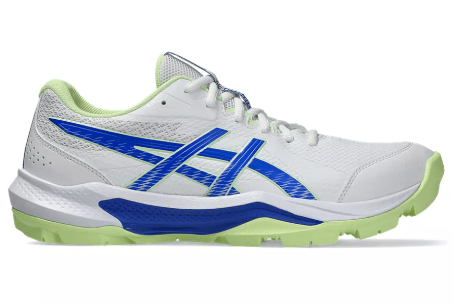 Asics Gel Peake 3 Cricket Rubbers White/Neon Blue - The Cricket & Football Warehouse