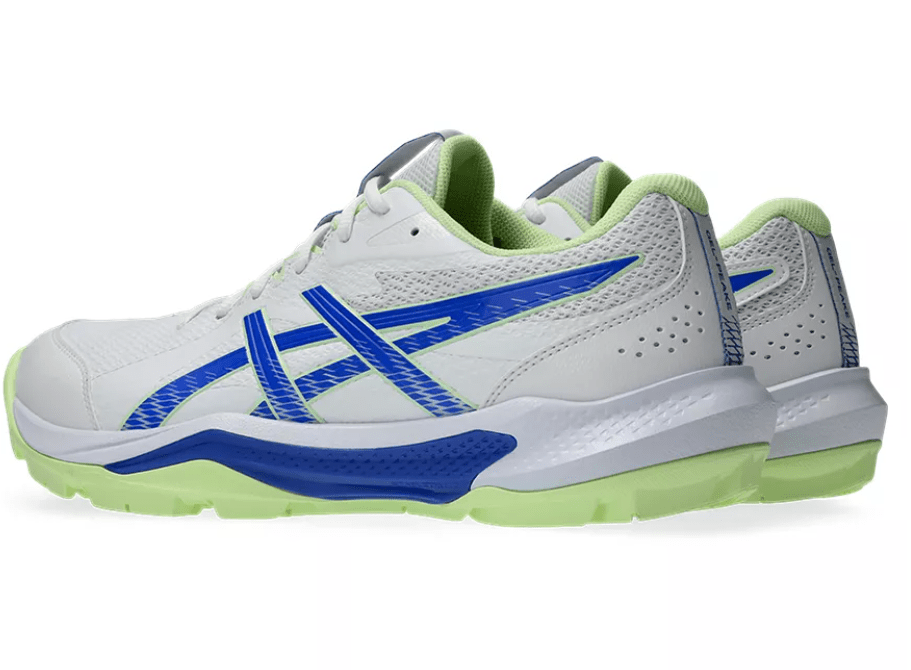 Asics Gel Peake 3 Cricket Rubbers White/Neon Blue - The Cricket & Football Warehouse