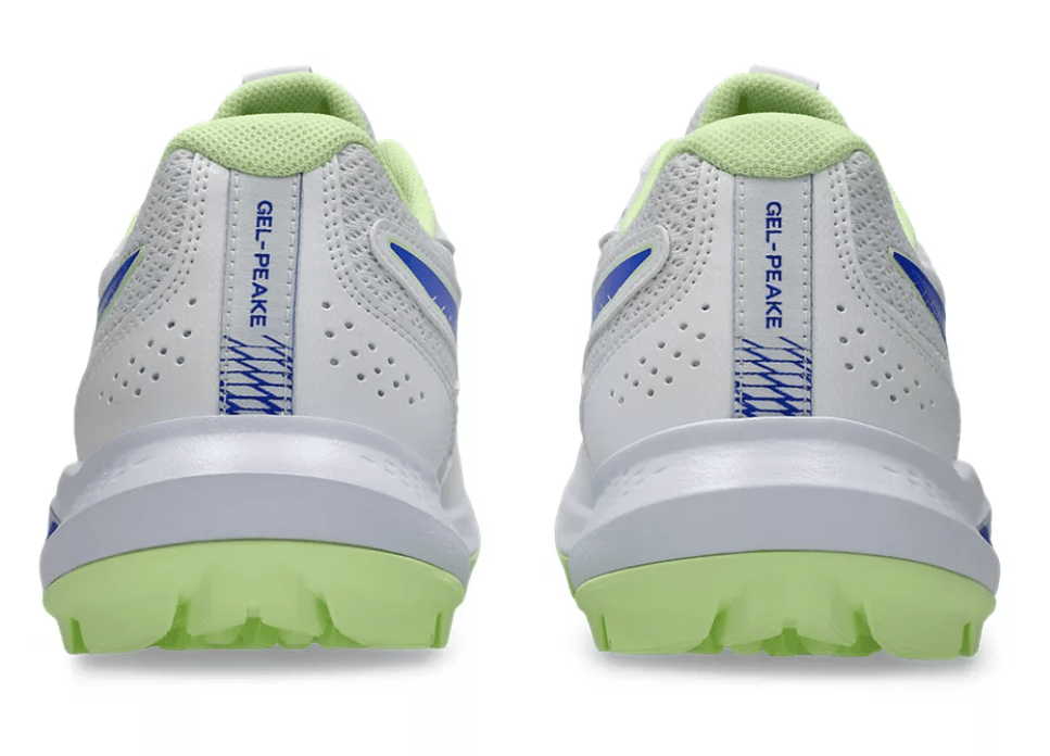 Asics Gel Peake 3 Cricket Rubbers White/Neon Blue - The Cricket & Football Warehouse