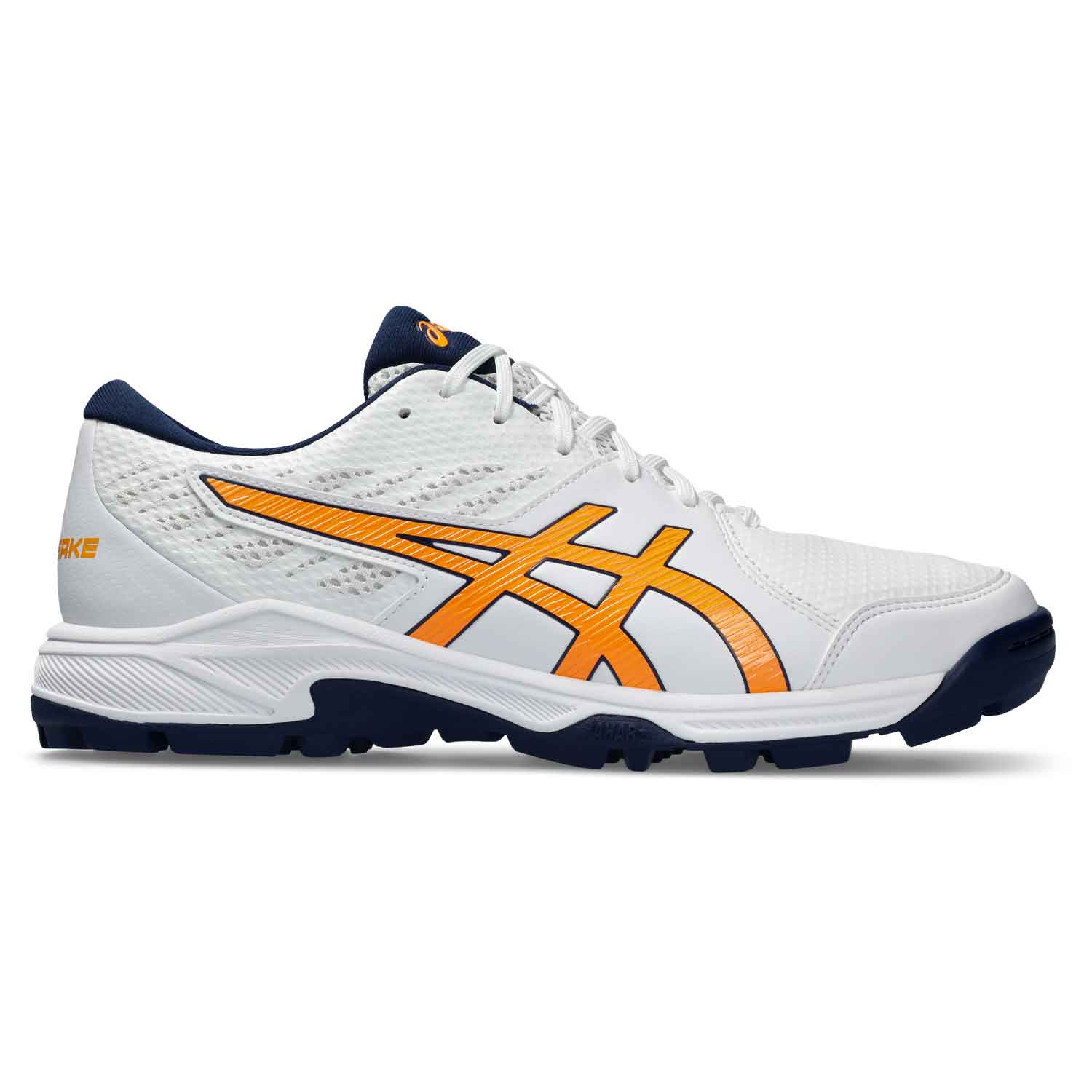 Asics Gel Peake Cricket Rubbers White/Orange - The Cricket Warehouse