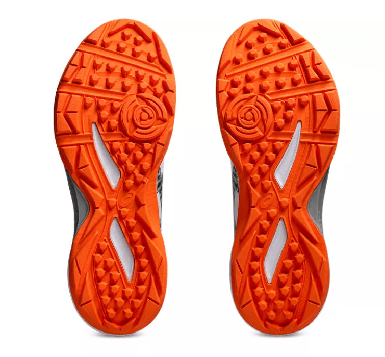 Asics Gel Peake GS 3 Cricket Rubbers White/Orange - The Cricket & Football Warehouse