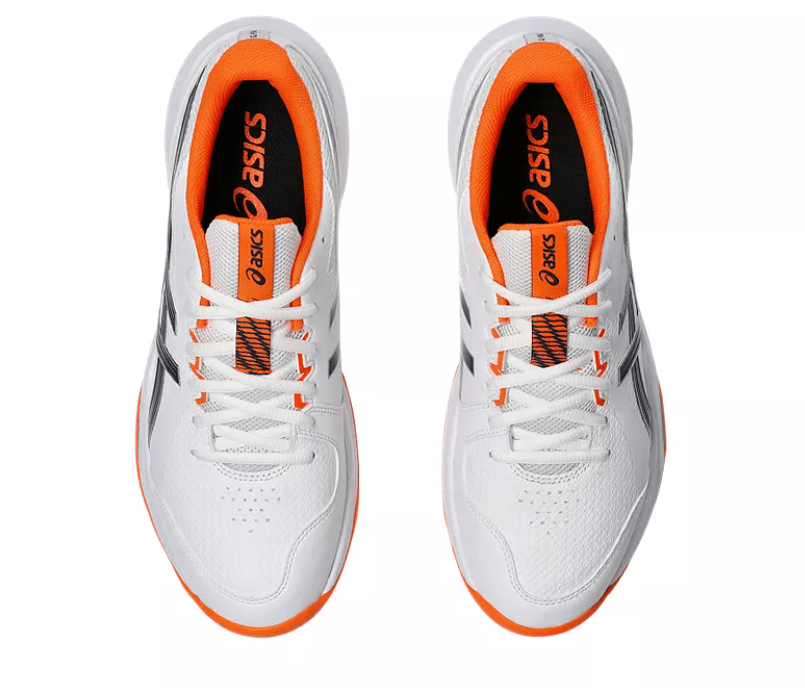 Asics Gel Peake GS 3 Cricket Rubbers White/Orange - The Cricket & Football Warehouse