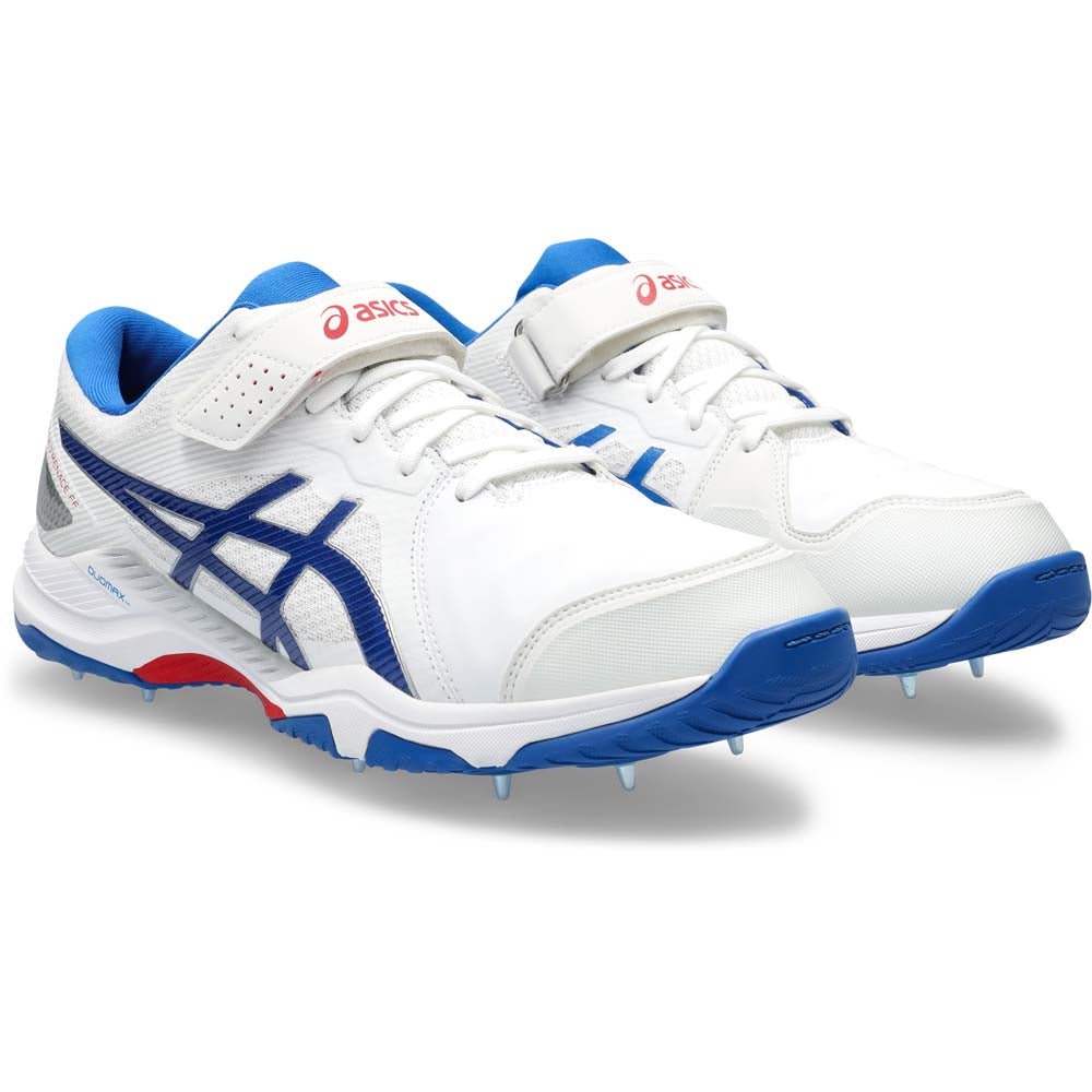 Asics Gel Speed Menace Spike White/Blue - The Cricket Warehouse