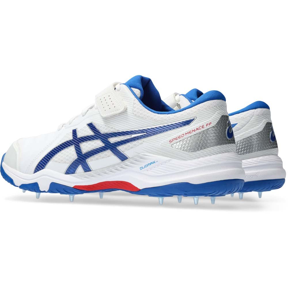 Asics Gel Speed Menace Spike White/Blue - The Cricket Warehouse