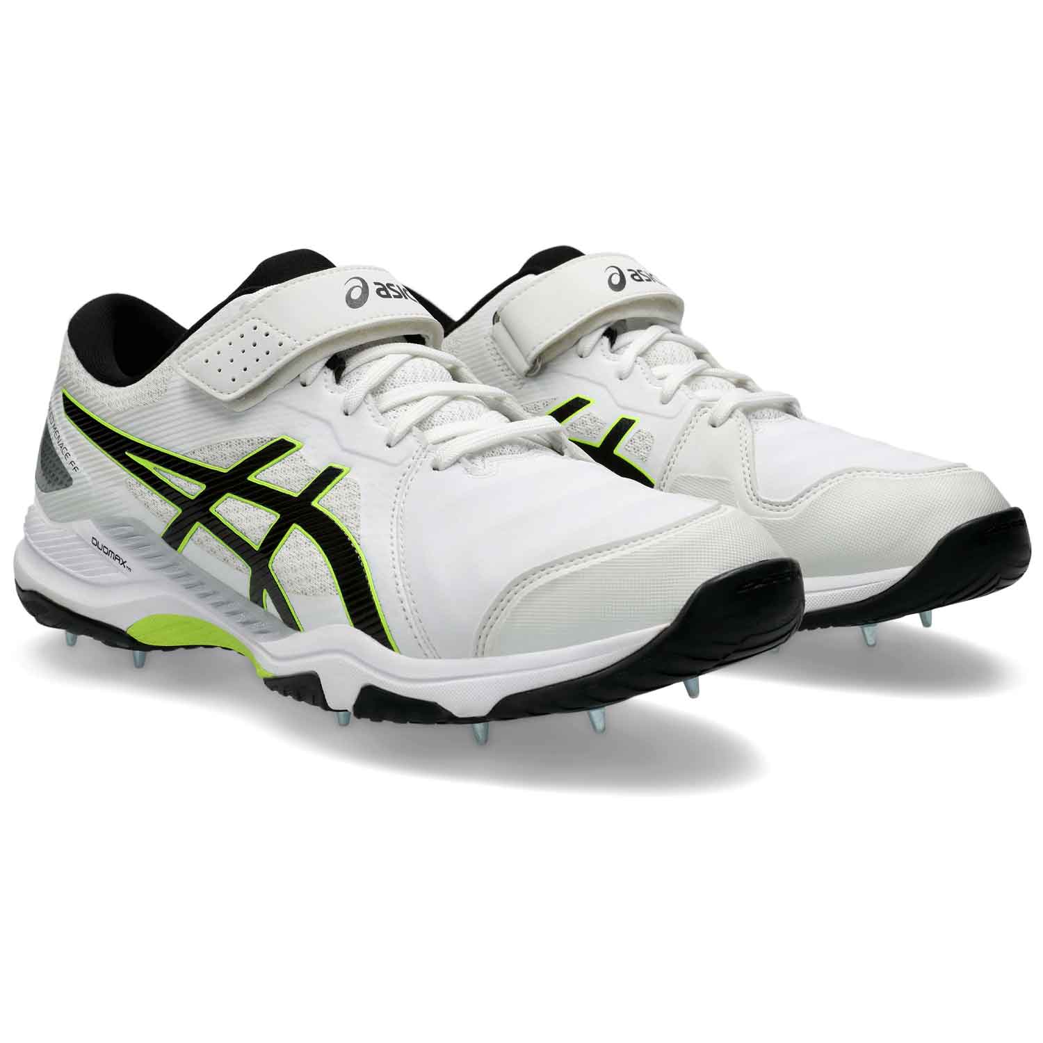 Asics Speed Menace Cricket Spikes White/Black - The Cricket Warehouse