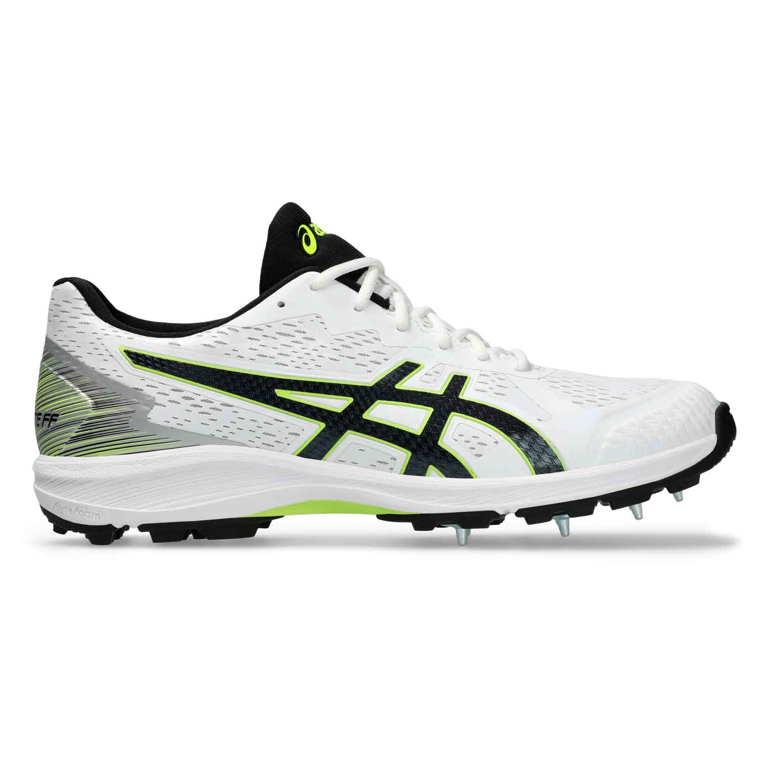 Asics Strike Rate Cricket Spikes White/Black - The Cricket Warehouse