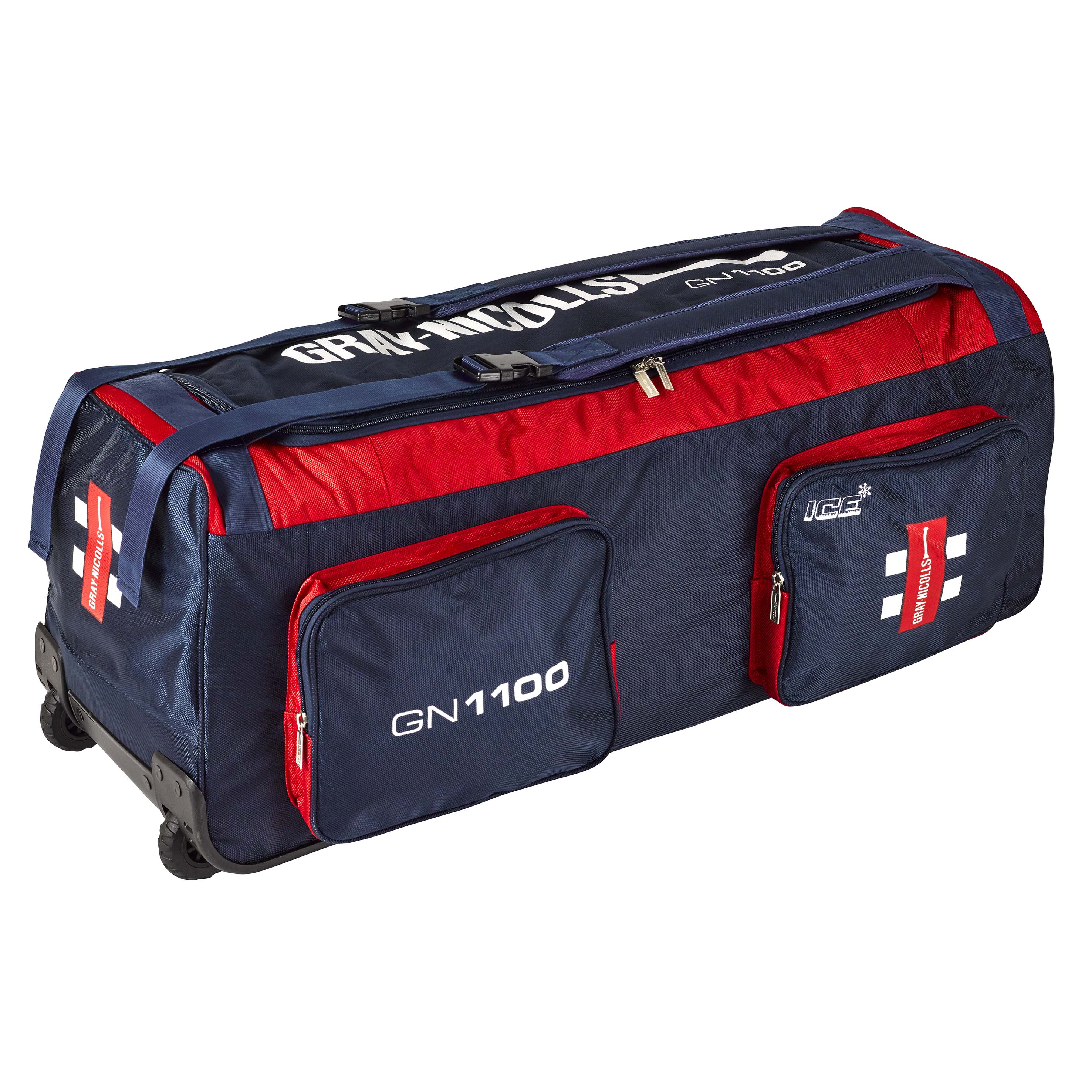 Gray - Nicolls GN 1100 Cricket Wheel Bag - The Cricket Warehouse