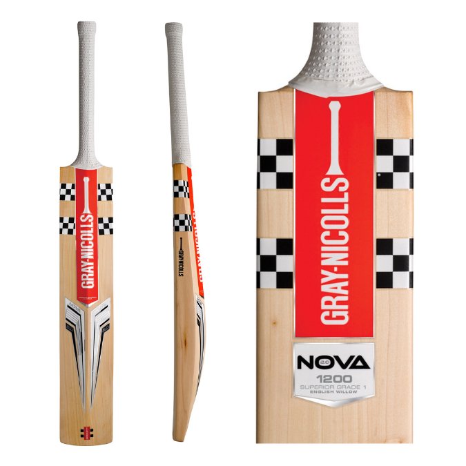 Gray - Nicolls Nova 2.0 1200 Senior Cricket Bat - The Cricket Warehouse