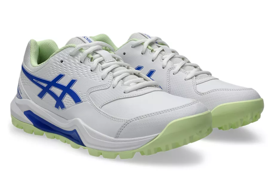 Asics Gel Lethal Field 2 Cricket Rubbers White/Neon Blue