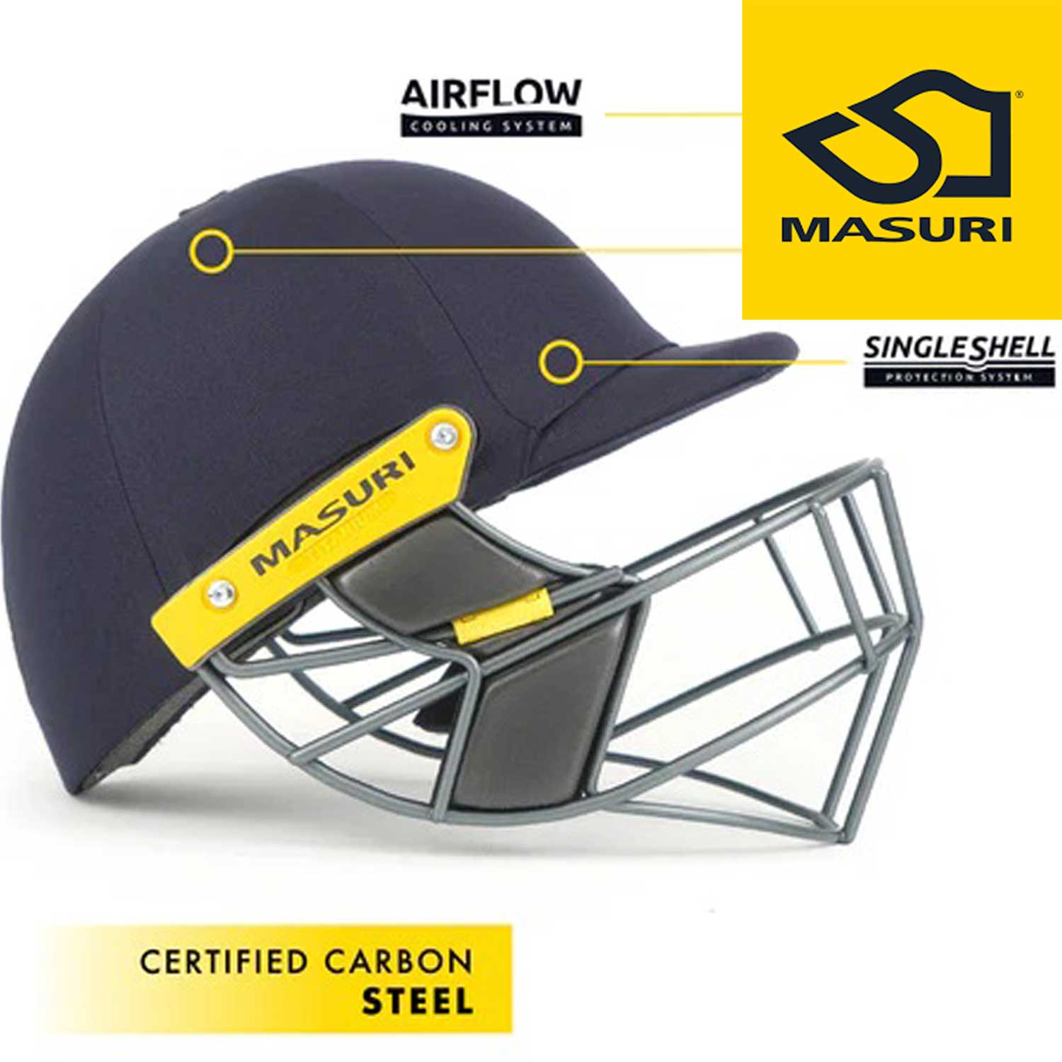 Masuri T-Line Cricket Helmet OS Test Senior - The Cricket Warehouse