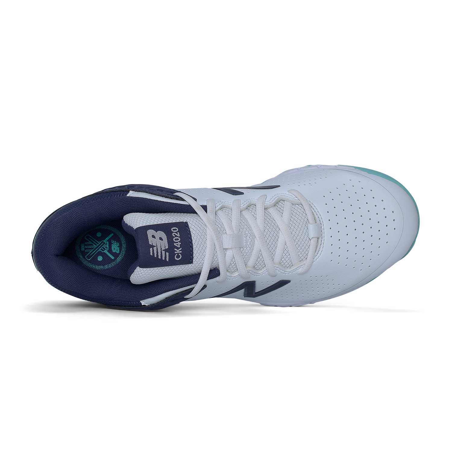 New Balance CK4020 Cricket Rubbers White/Blue - The Cricket Warehouse