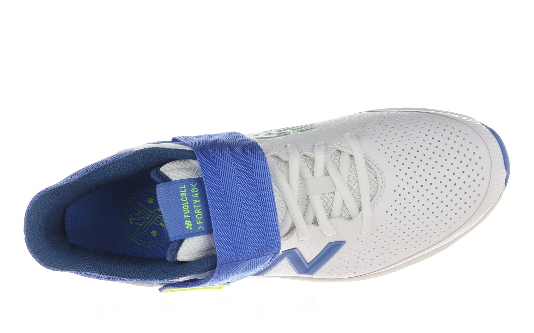 New Balance CK4040 Cricket Spikes White/Blue/Yellow - 2E Fit - The Cricket Warehouse