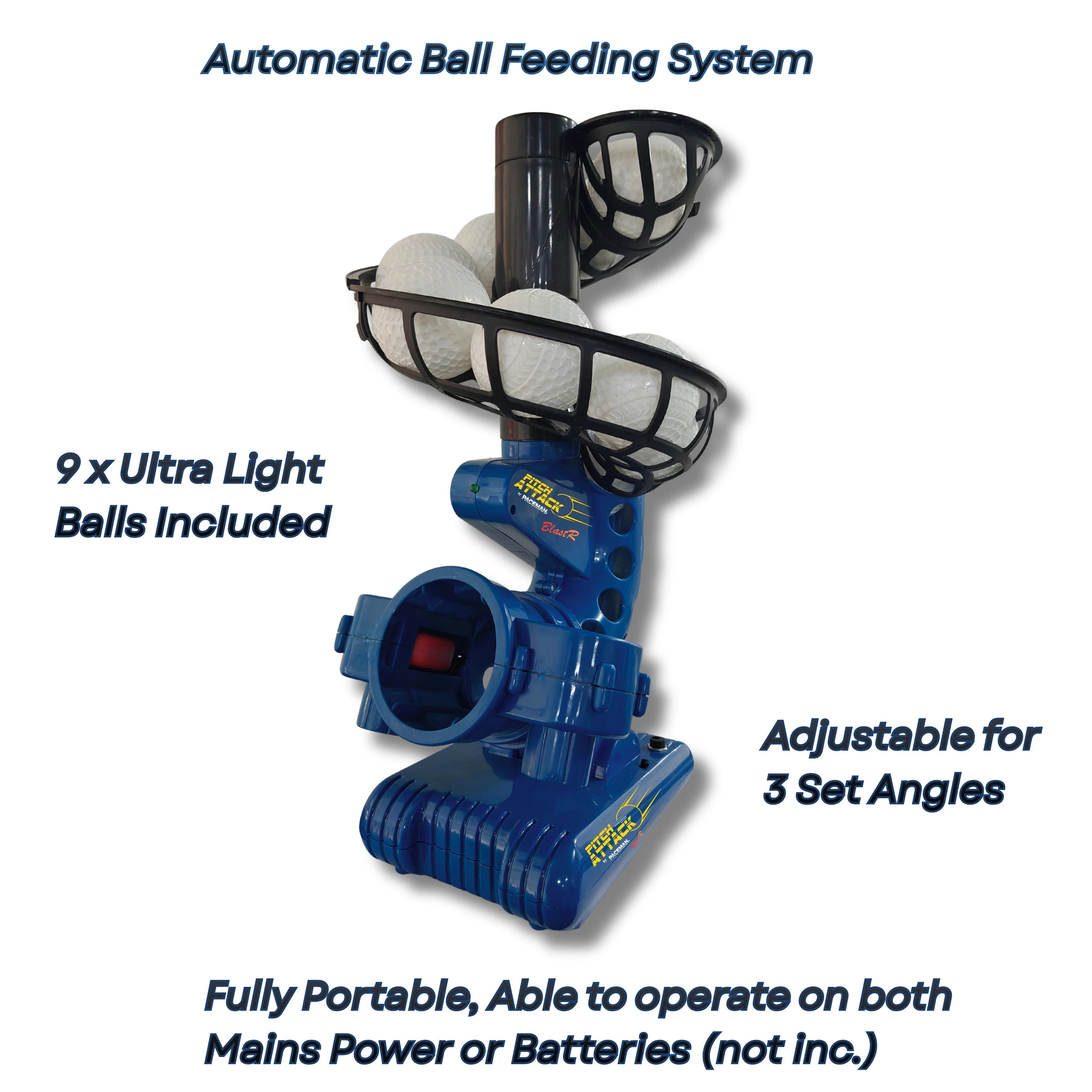 Paceman Pitch Attack Blastr - Backyard Bowling Machine - The Cricket & Football Warehouse