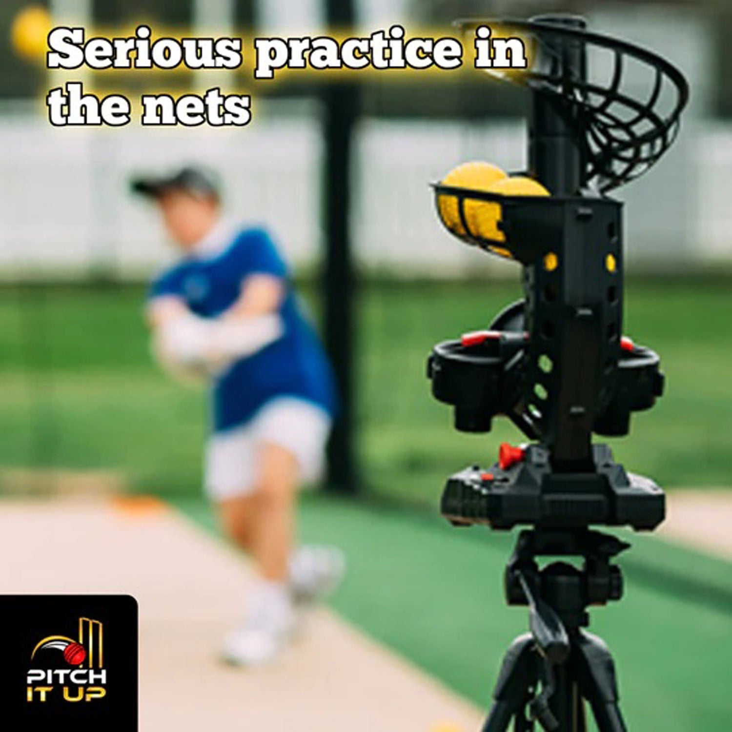 Pitch It Up Cricket Bowling Machine - Tripod Stand - The Cricket Warehouse