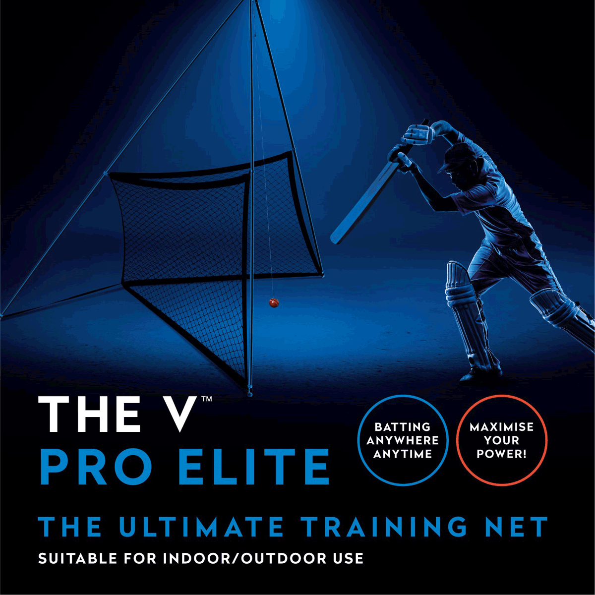 The V - Pro Elite Cricket Training Net - The Cricket Warehouse